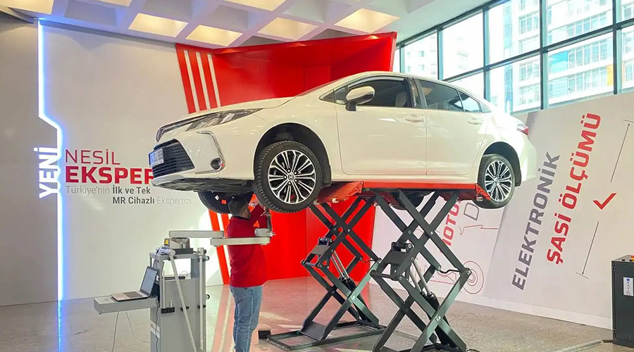 MR destekli oto ekspertiz test cihazı